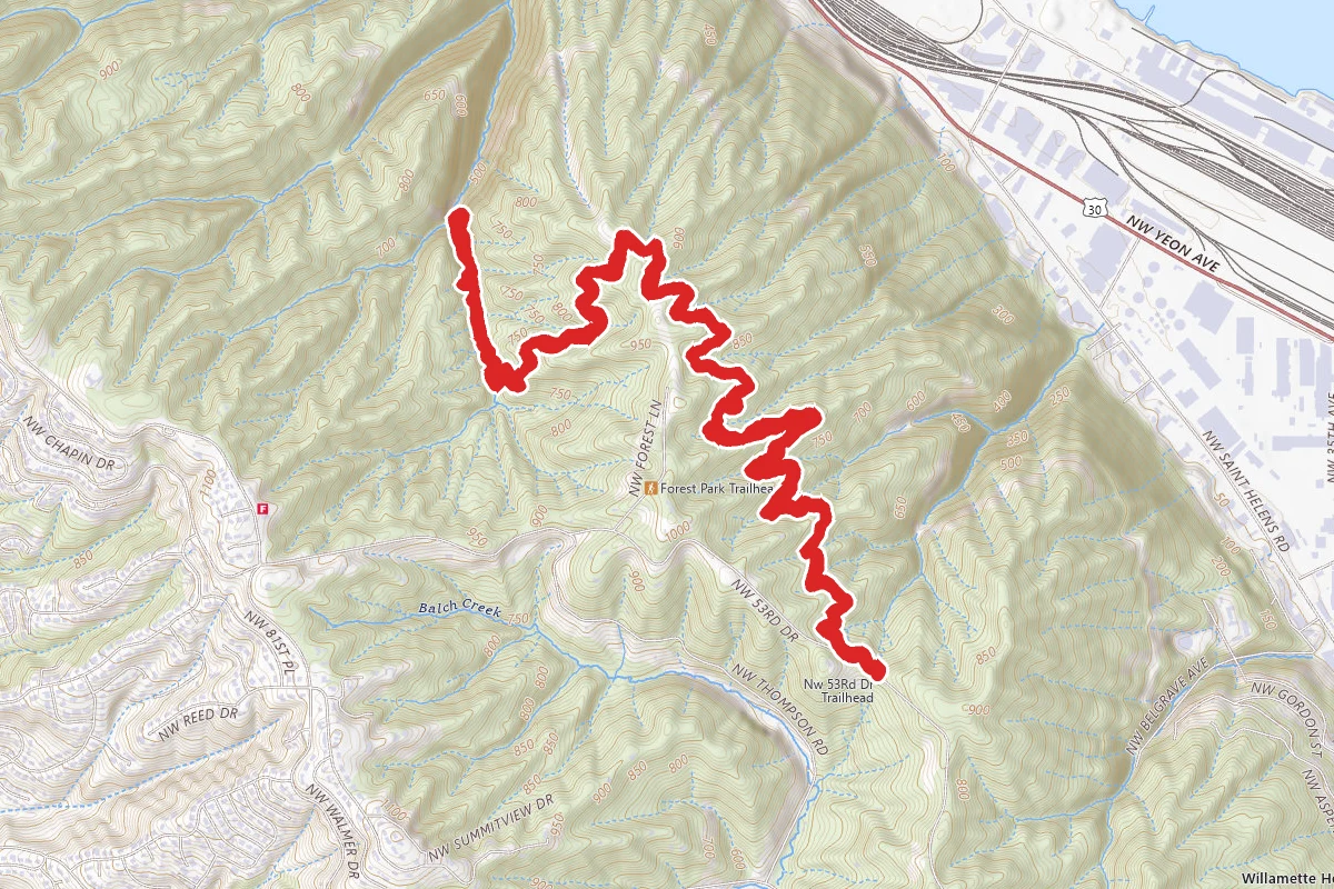 Wildwood Trail to Nature Trail