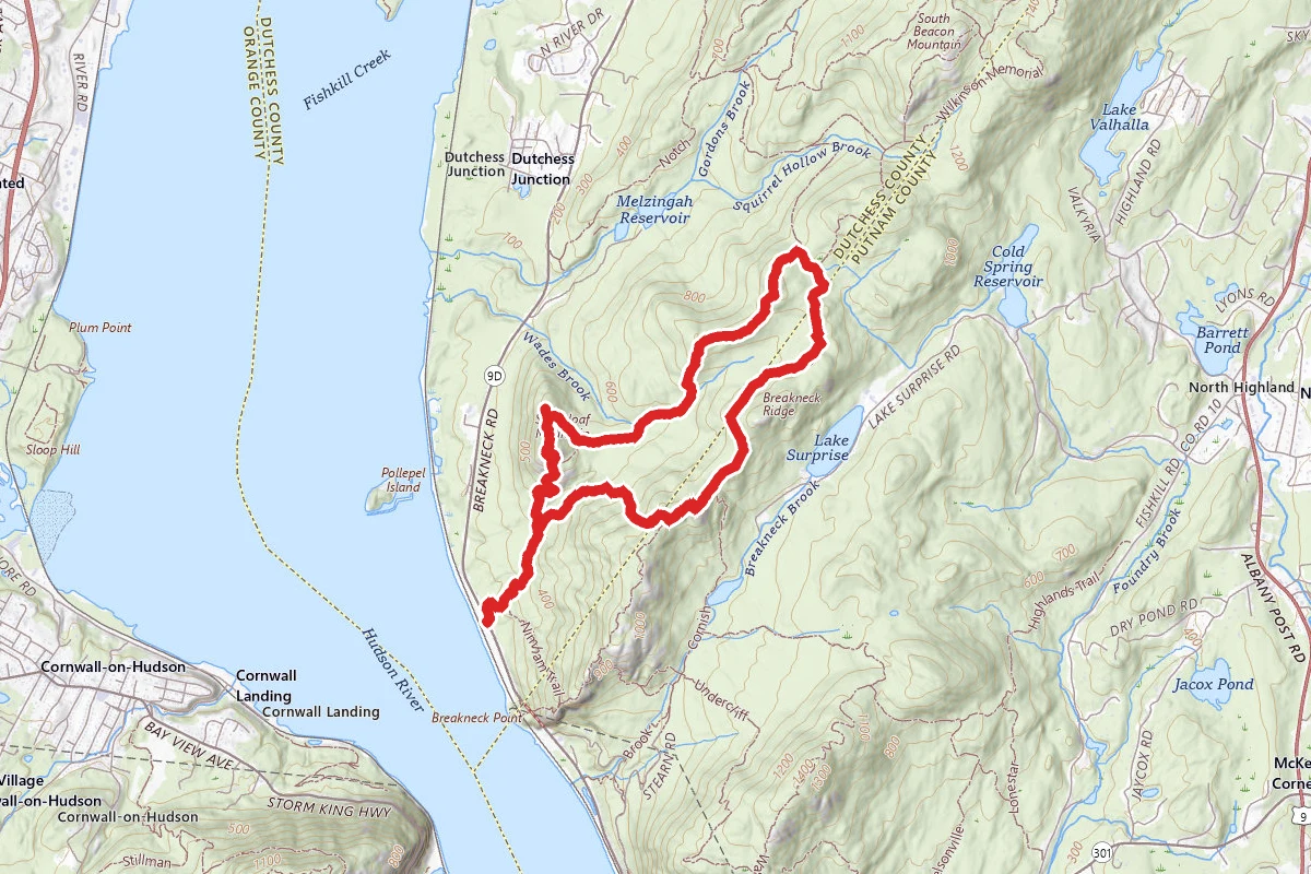 Wilkinson, Bypass, Breakneck Ridge, and Notch Loop