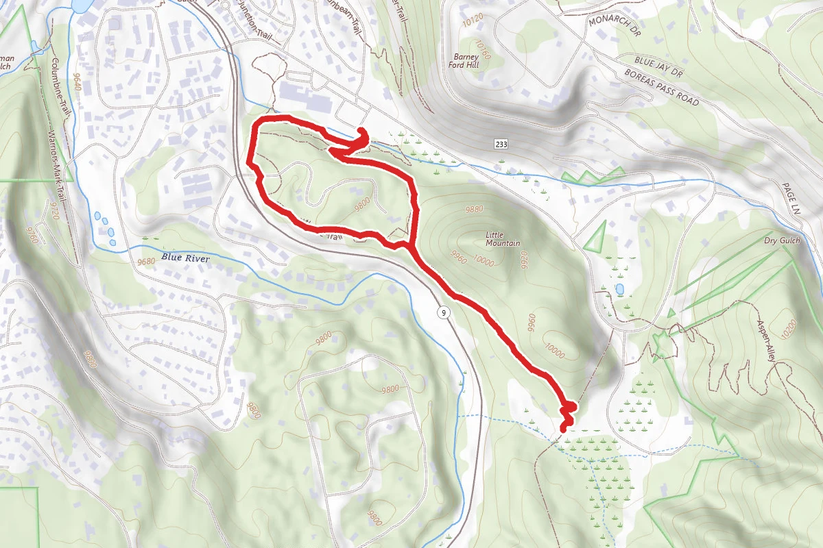 Southside Trail to Illinois Creek High Trail Loop