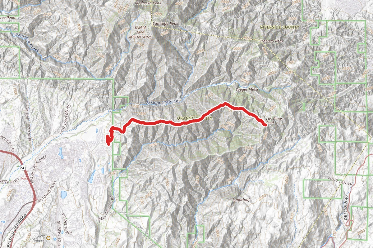 Los Pinos Peak via Bell View Trail