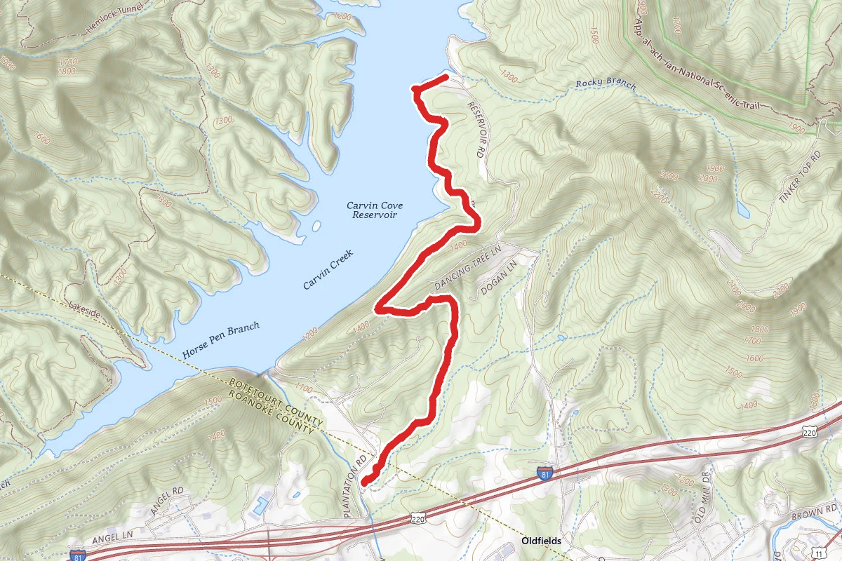 Carvins Cove Reservoir Trail