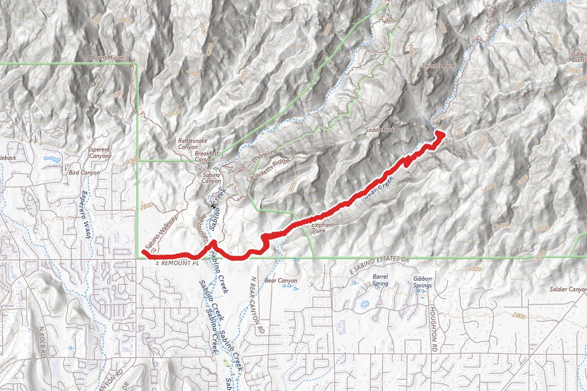 Bear Canyon to Seven Falls Trail