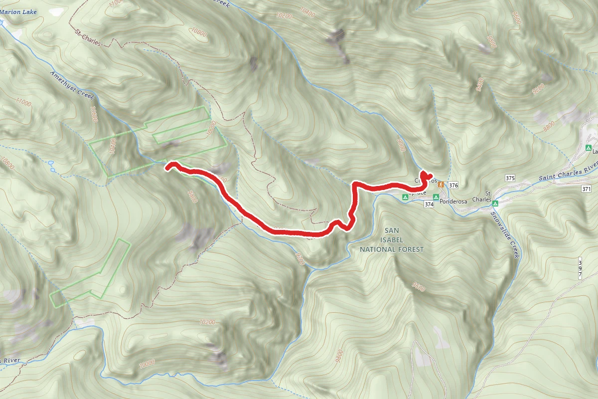 Marion Mine Route to Cisneros Trail