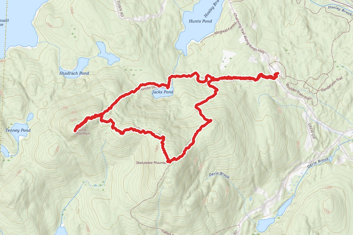 Skatutakee and Thumb Mountains