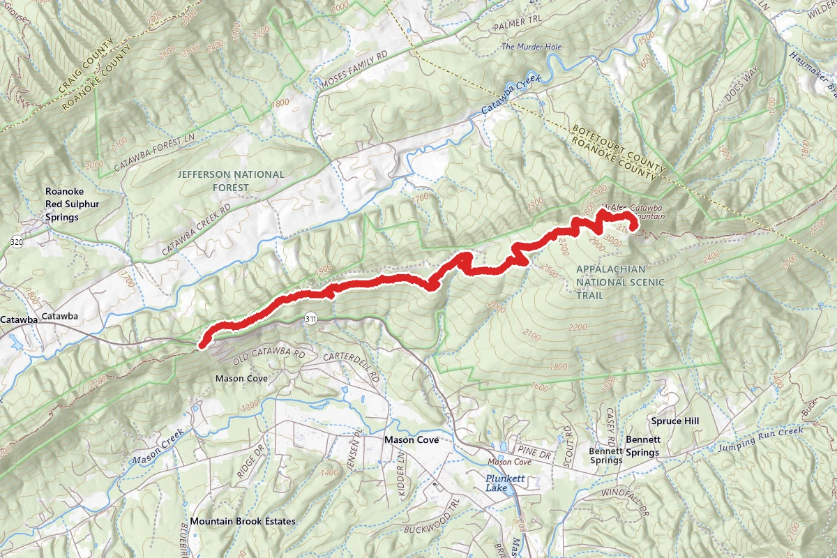 McAfee Knob via Appalachian Trail
