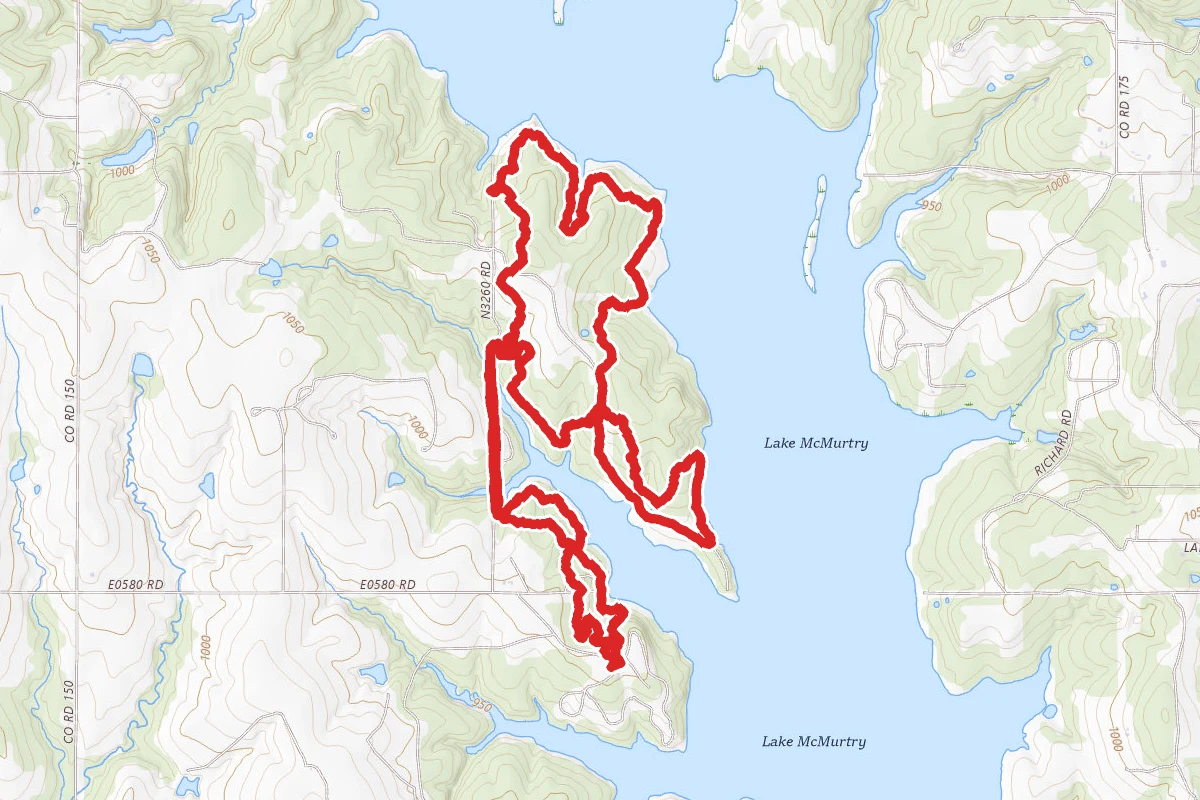 Lake McMurtry West Side Trails (Orange)
