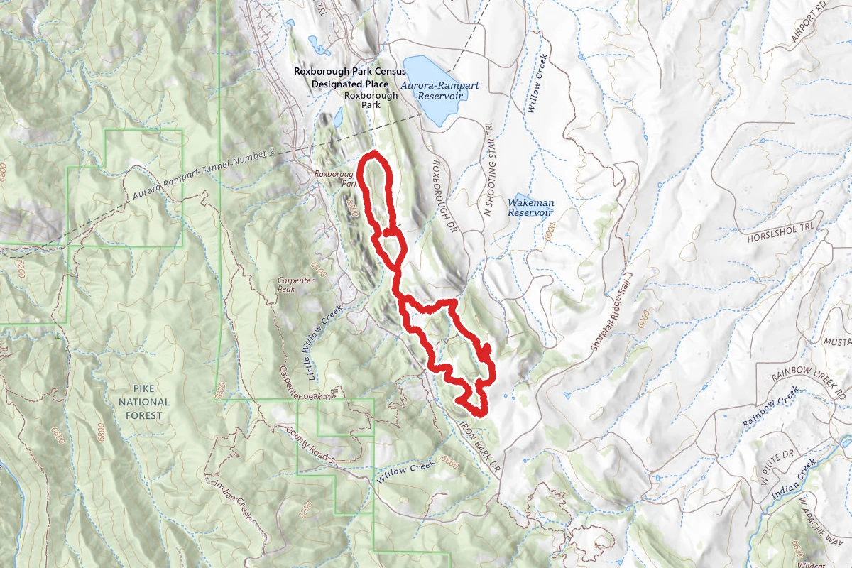 South Rim, Willow Creek, and Fountain Valley Loop