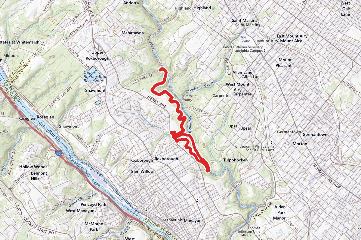 Wissahickon Creek Loop Yellow Trail