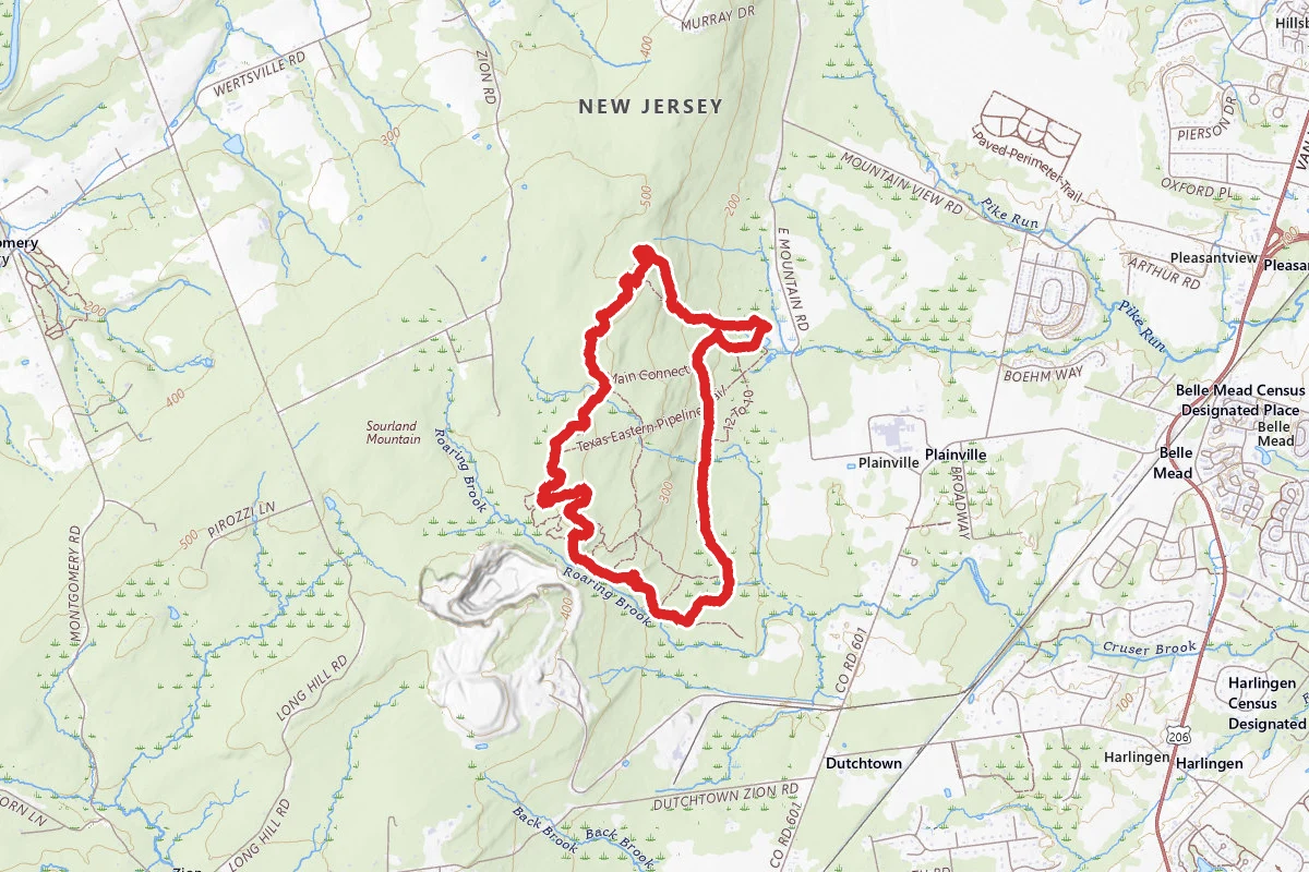 White Square and Red Loop