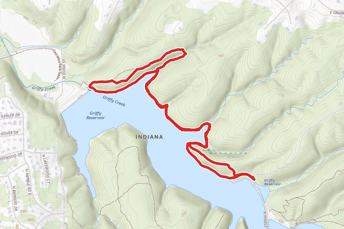 Griffy Reservoir North Shore Trail