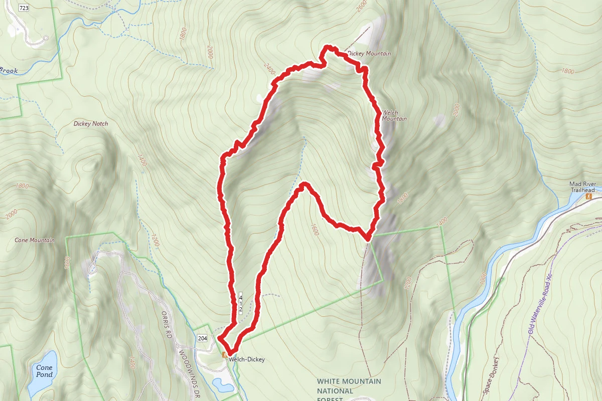 Welch and Dickey Loop Trail