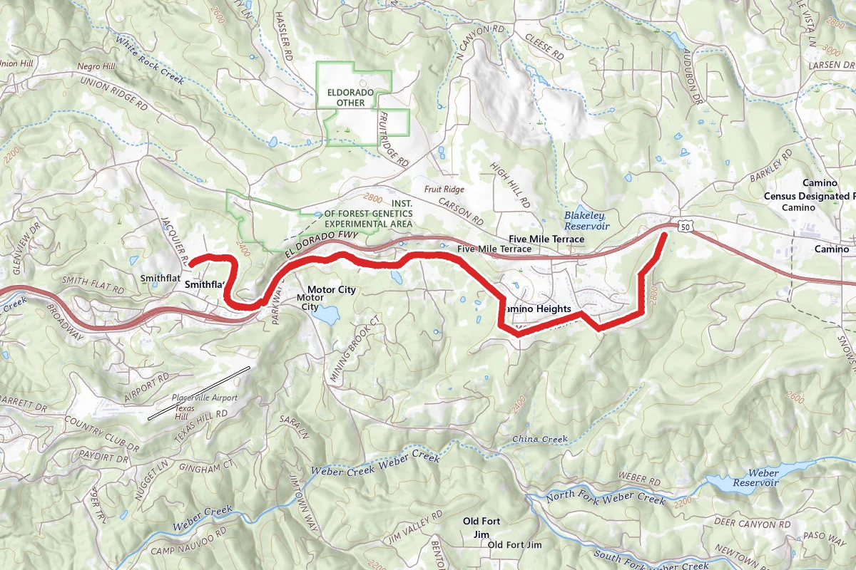 El Dorado Trail from Smithflat