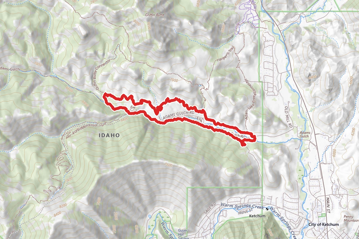 Adams Gulch Area Trails