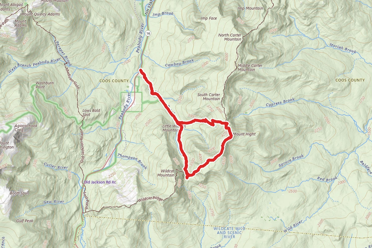 Carter Notch Hut, Dome, and 19 Mile Brook Trail