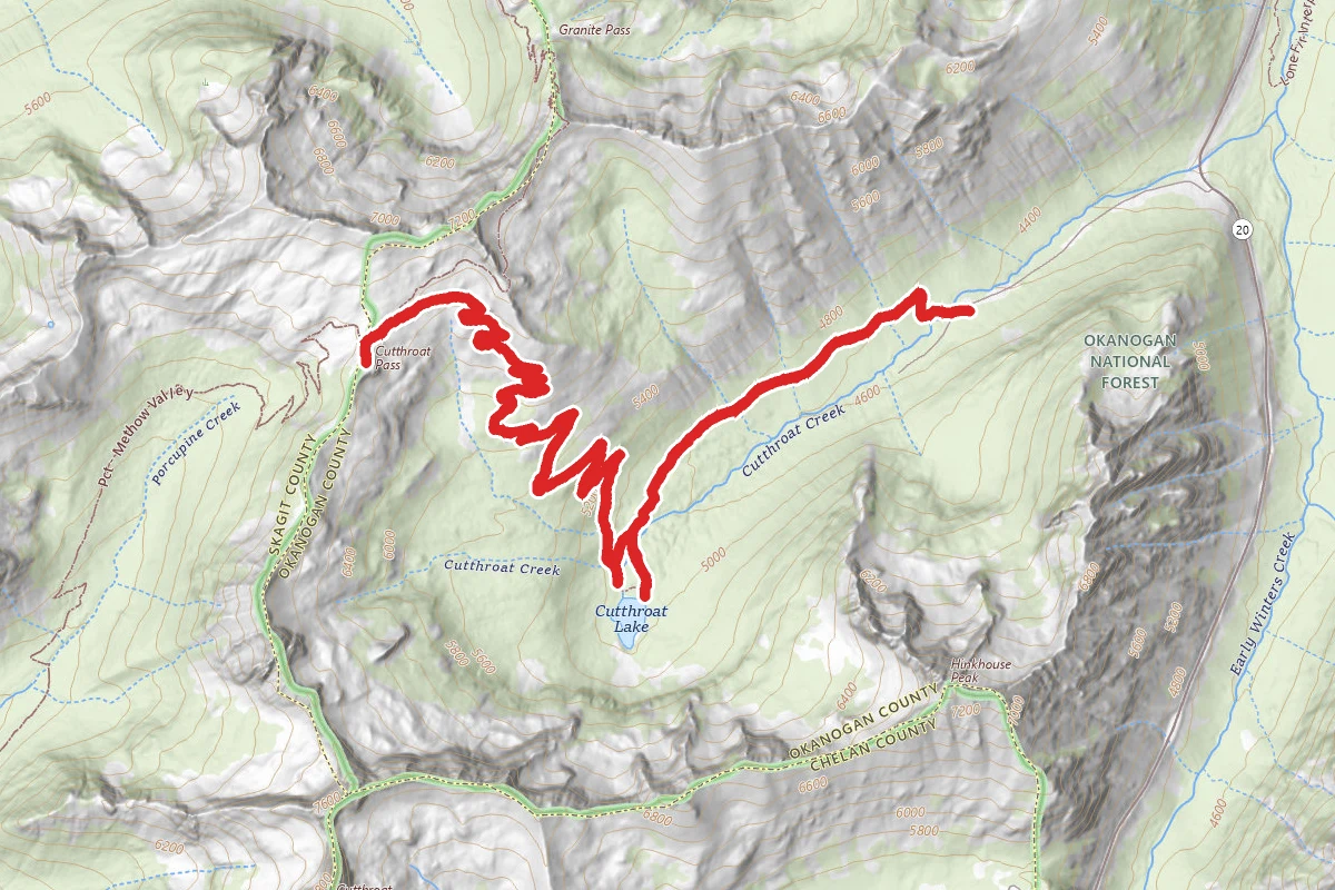 Cutthroat Lake and Cutthroat Pass