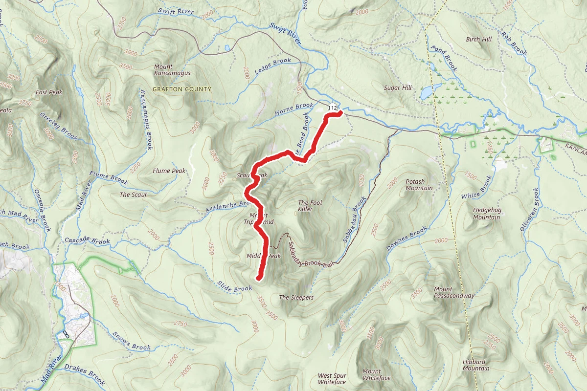 Mount Tripyramid via Pine Bend Brook Trail