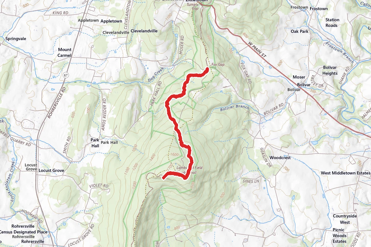 Lambs Knoll and White Rocks via Appalachian Trail