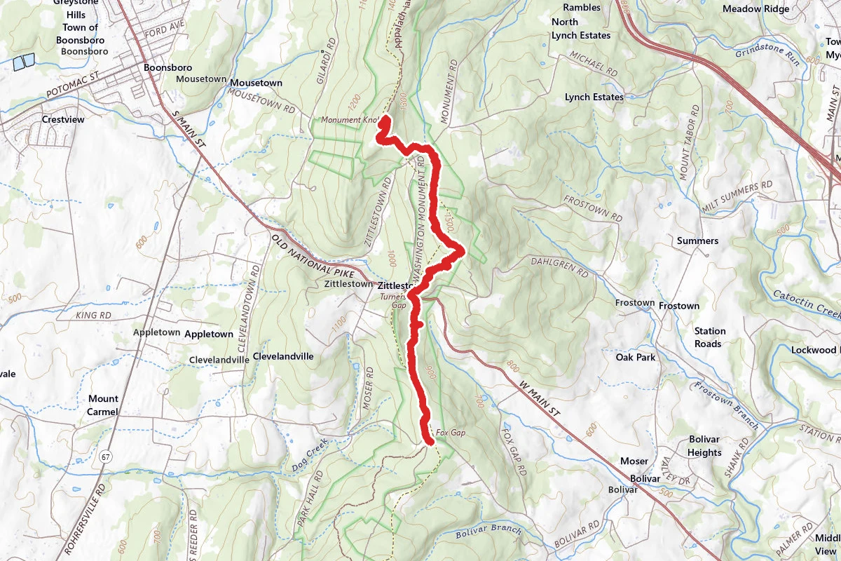 Washington Monument via Appalachian National Scenic Trail