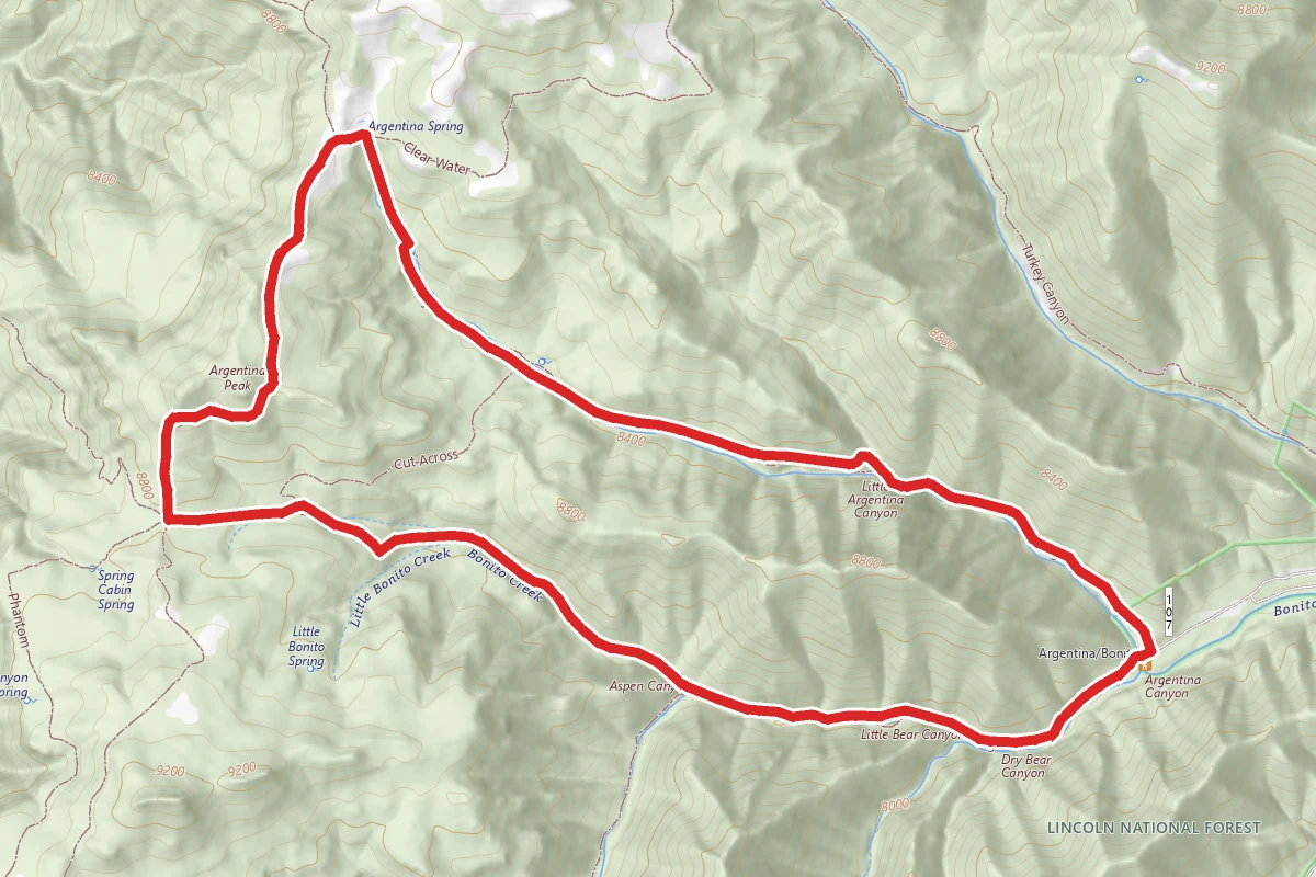 Argentina Peak and Little Bonito Trail Loop