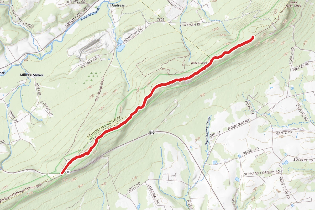 Bear Rocks via Appalachian Trail