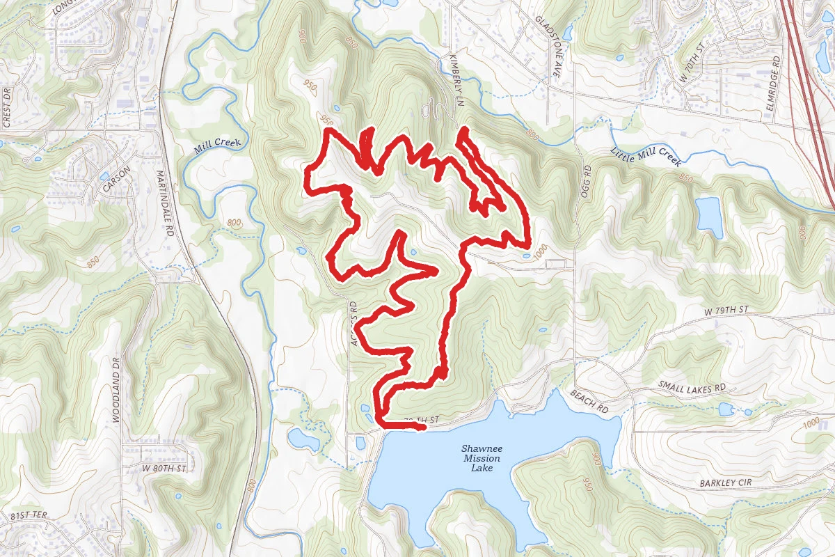 Shawnee Mission Park Violet and Red Trail