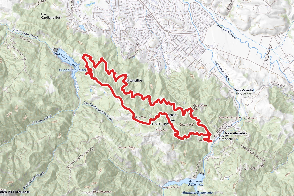 Almaden Quicksilver County Park Mountain Bike Trail