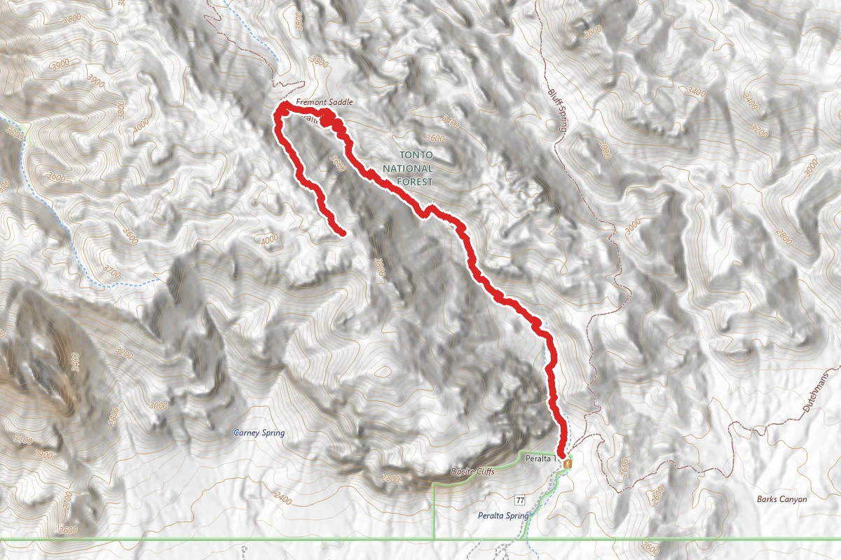 Peralta Canyon Trail to Robber's Roost