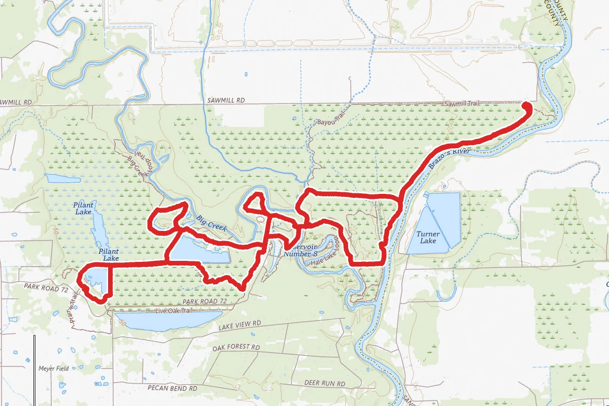 Pilant Lake to Bluestem Trail and Riverview Trail