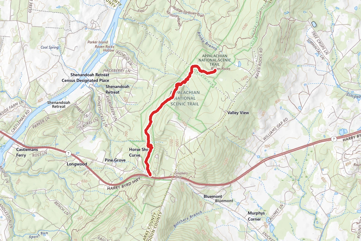 Raven Rocks via Appalachian Trail