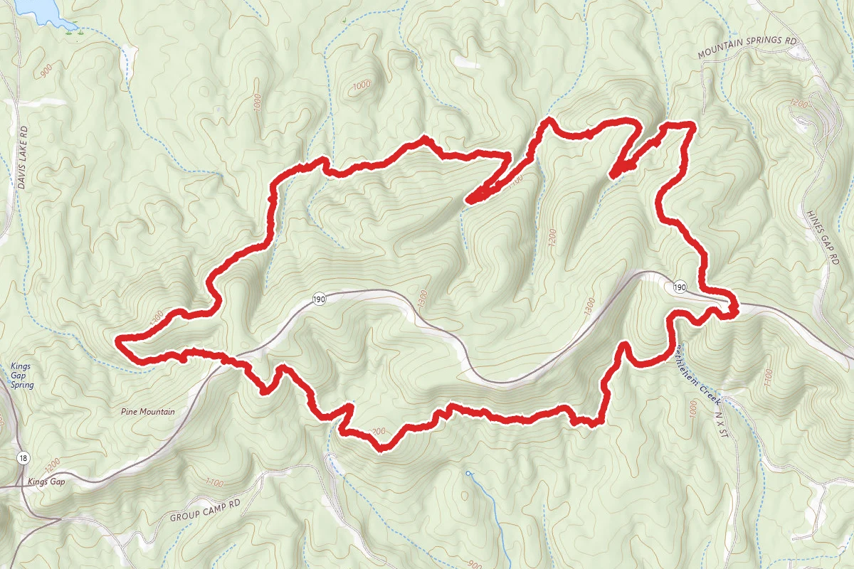 Big Poplar Loop via Pine Mountain and Sawtooth Trails
