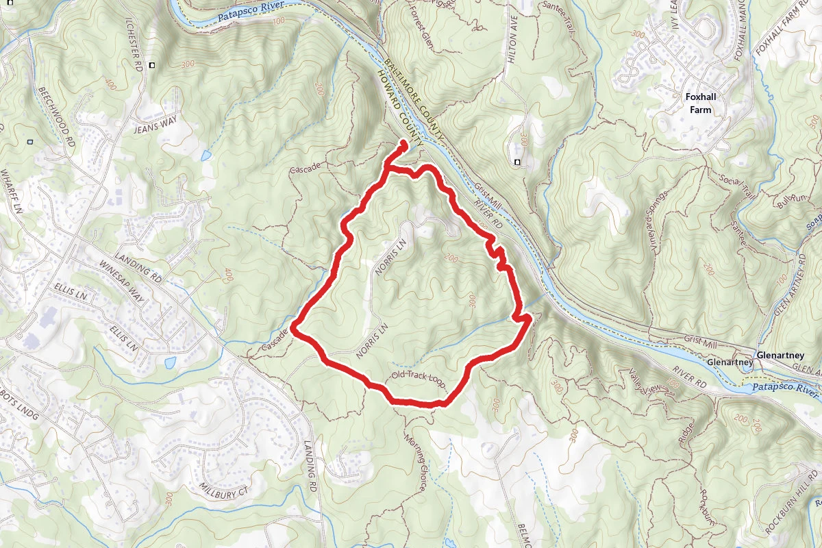 Cascade Falls, Lewis and Clark, Old Track, Morning Choice, Valley View Trail