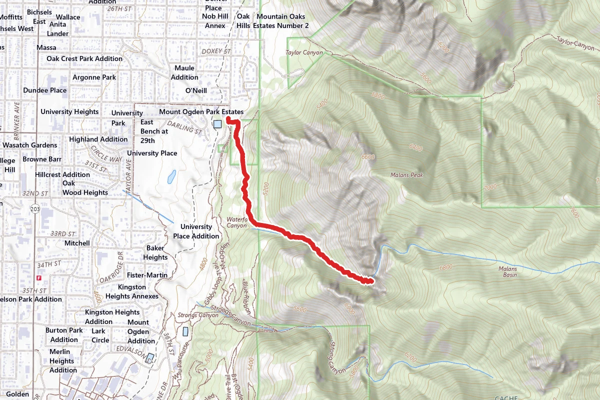 Waterfall Canyon Trail
