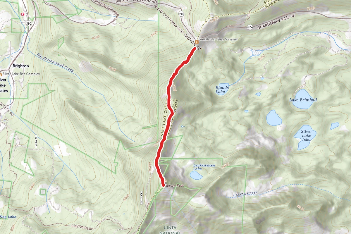 Clayton Peak via Guardsman Pass Trail
