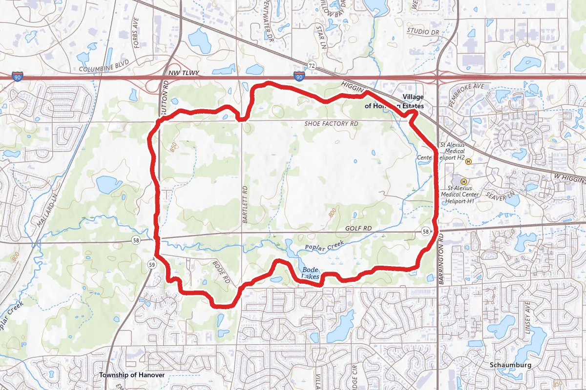 Poplar Creek Red Paved Trail