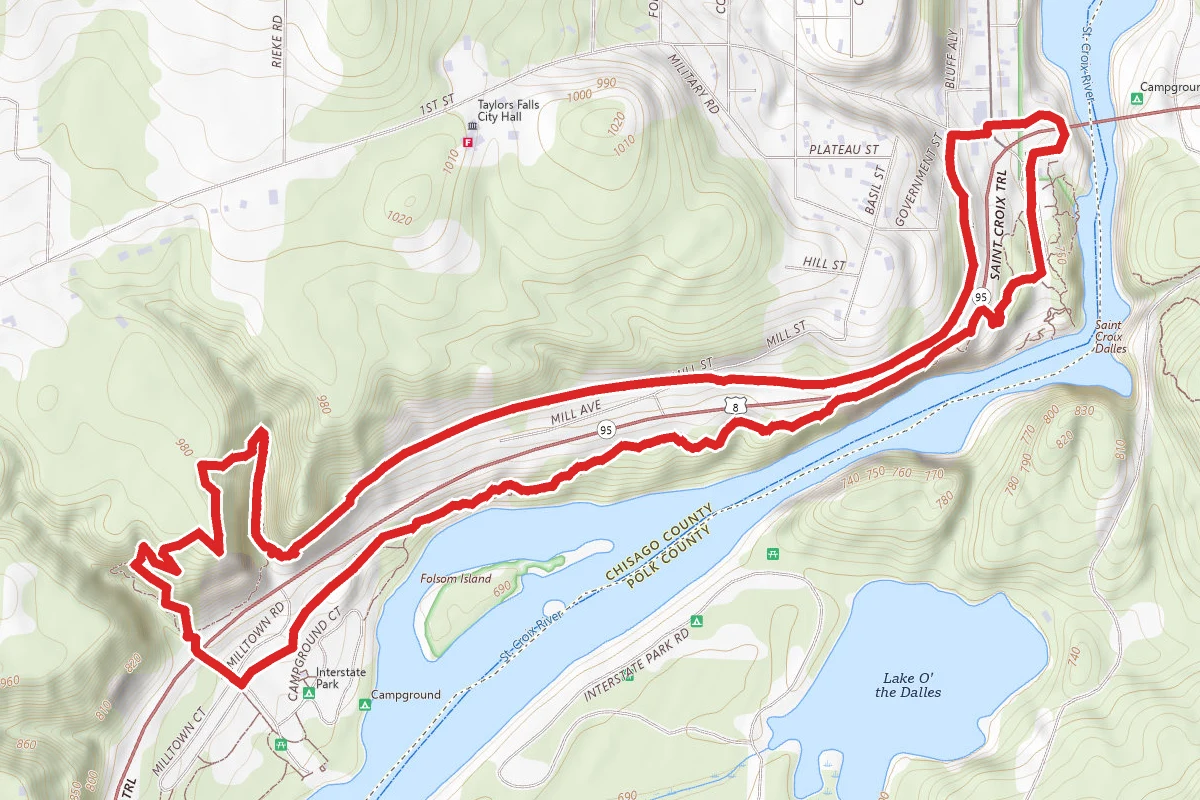 Saint Croix River Trail and Railroad Trail Loop