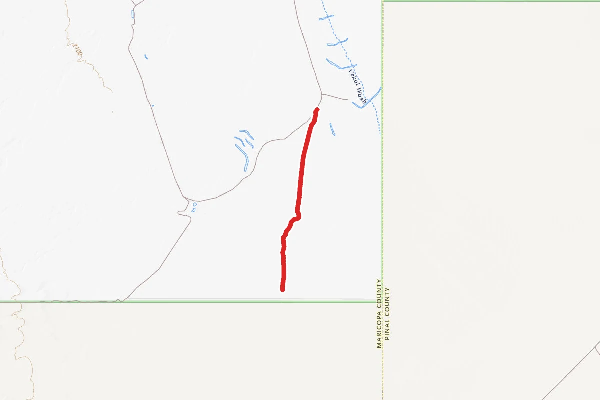 Vekol Valley Road route map