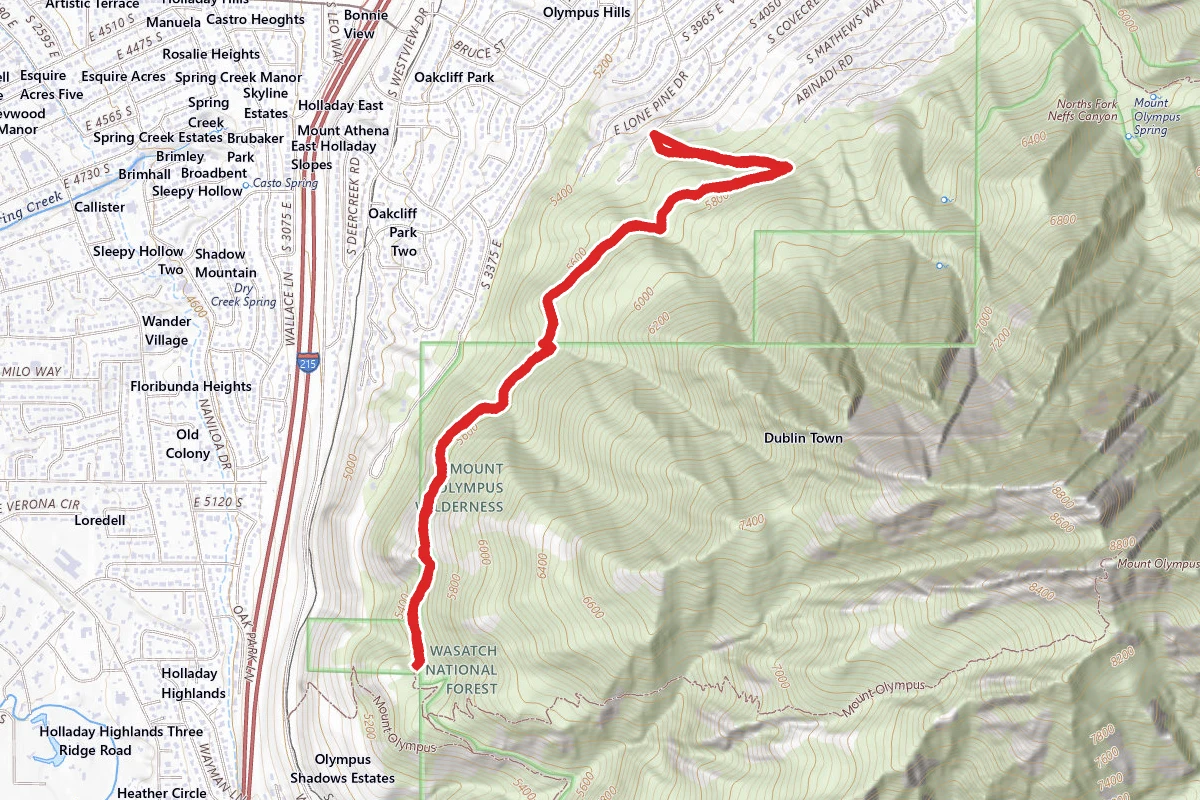 Z Trail to Bonneville Shoreline Trail