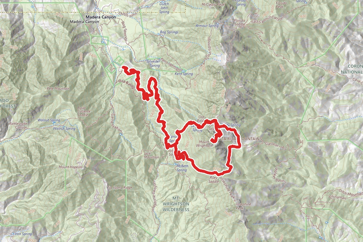 Mount Wrightson Loop Trail