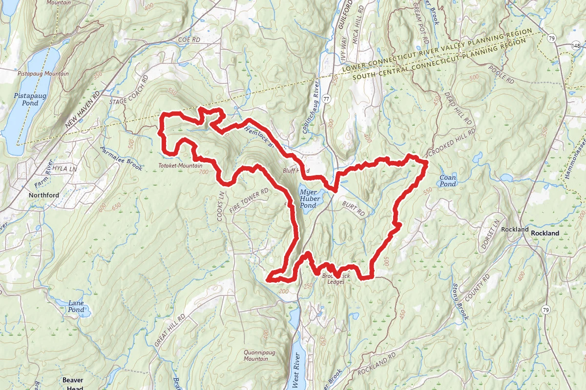 Mattabesett Trail and Lone Pine Trail Extended Loop