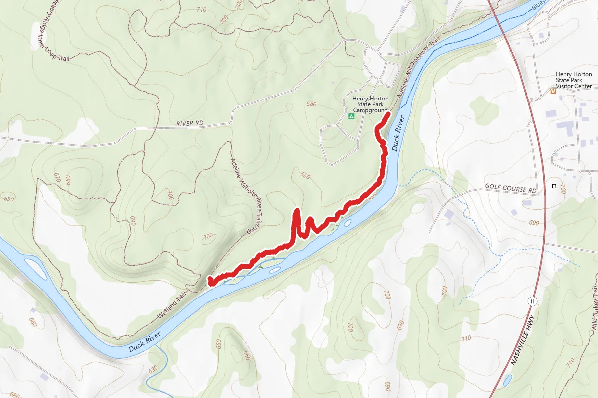 River Trail to Hickory Ridge Loop