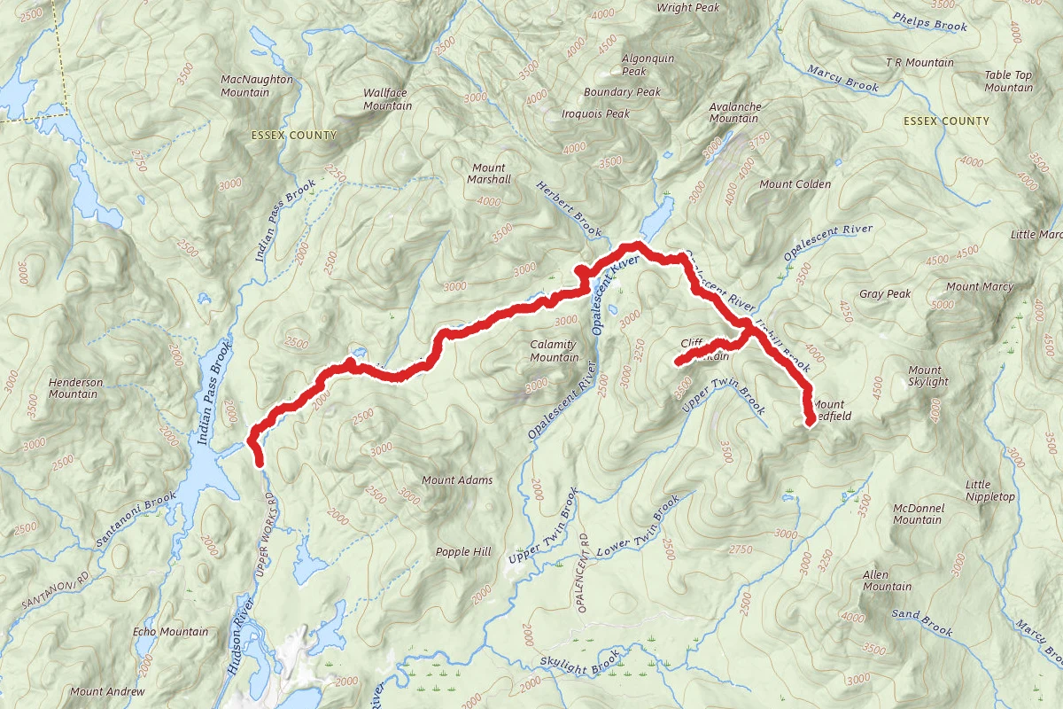 Mount Redfield and Cliff Mountain via Calamity Brook Trail