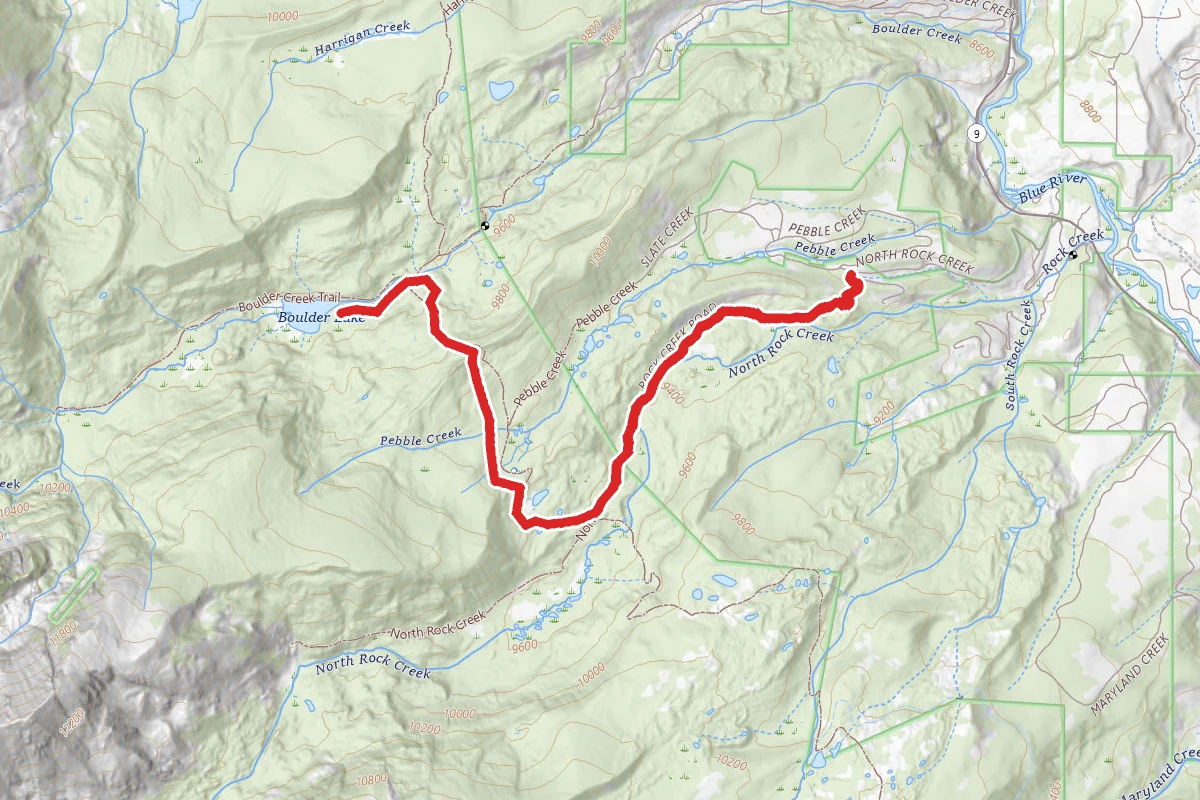Boulder Lake via Gore Range and Rock Creek Trails