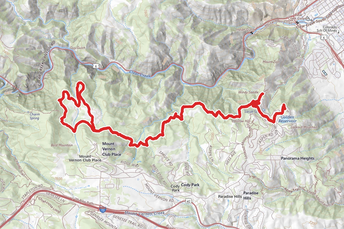 Buffalo Bill and Beaver Brook Trail
