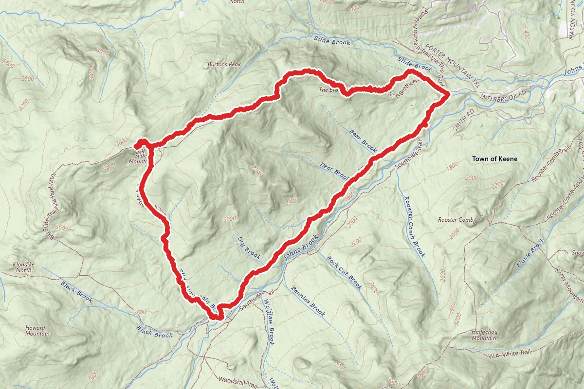 Big Slide Mountain via The Brothers, Slide Mountain Brook and Phelps Trail Loop
