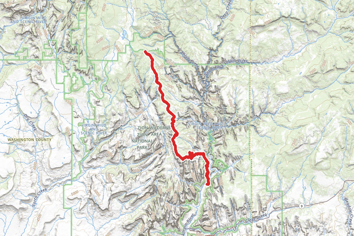 West Rim Trail (Top-Down)