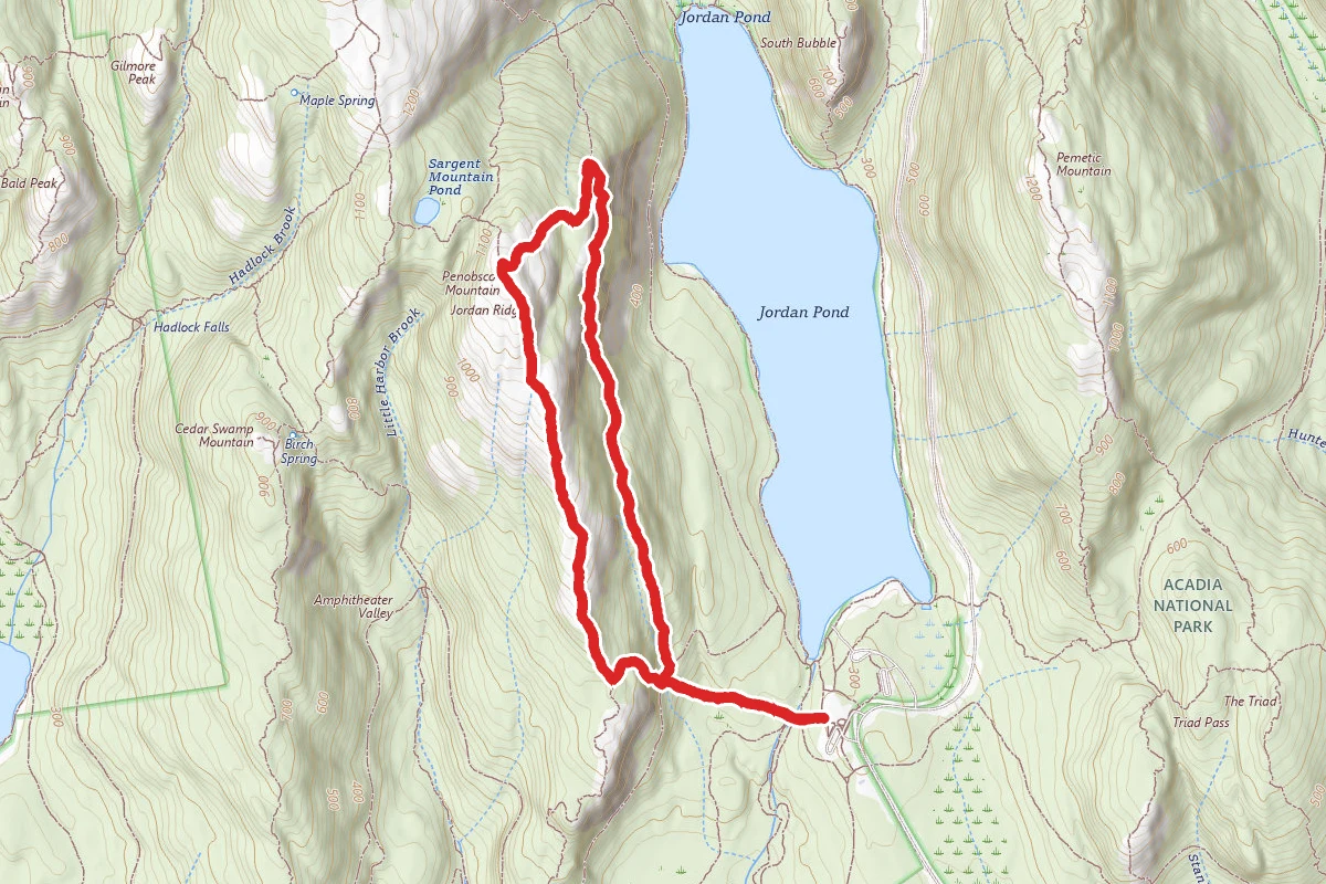 Jordan Cliffs Trail to Penobscot Mountain