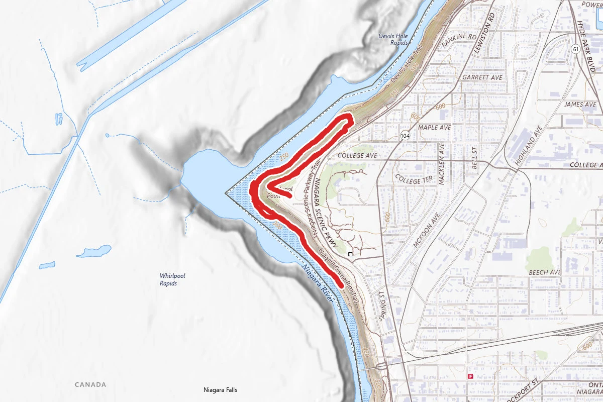 Niagara Gorge Rim Trail and Whirlpool Rapids Loop