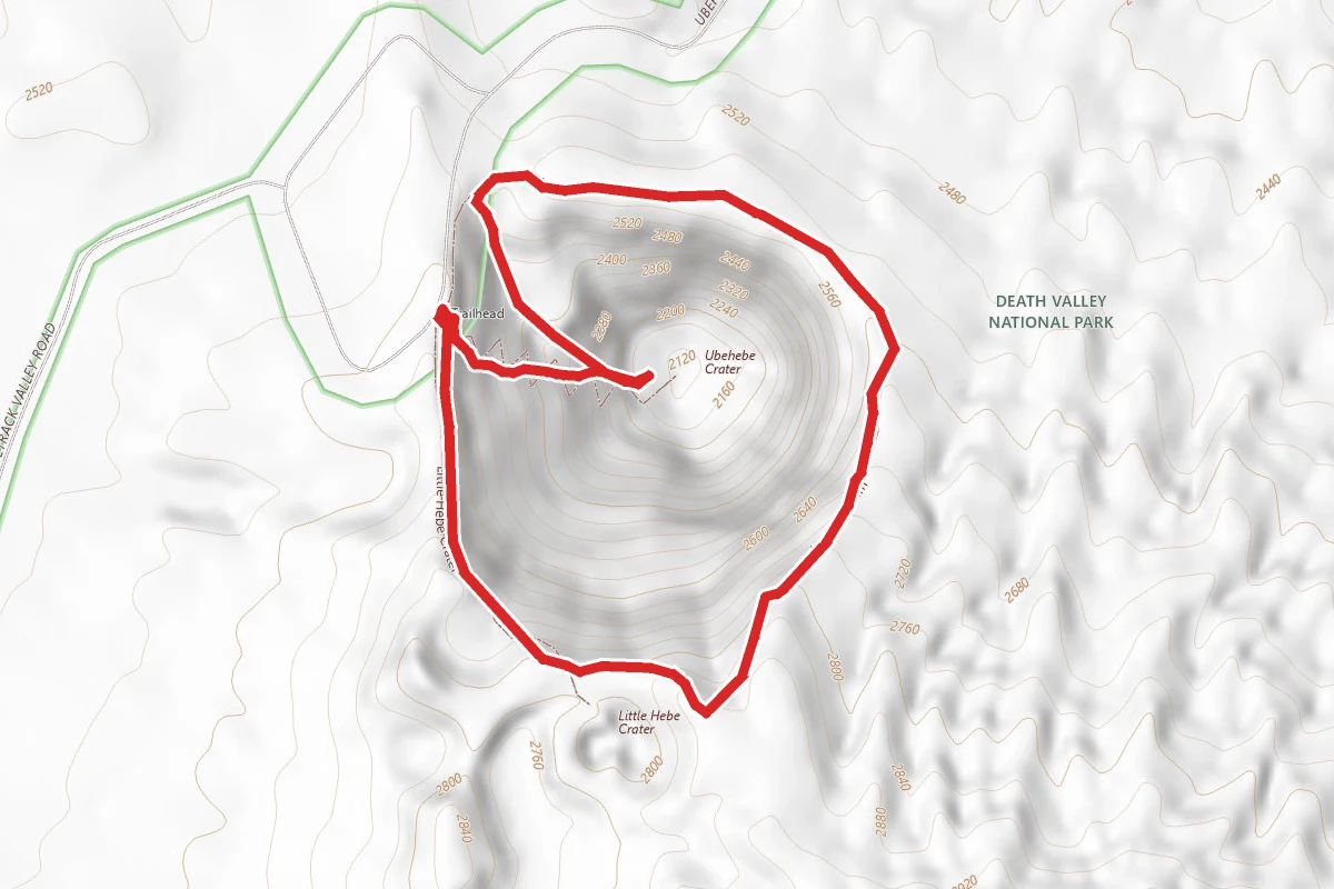 Ubehebe and Little Hebe Crater Trail