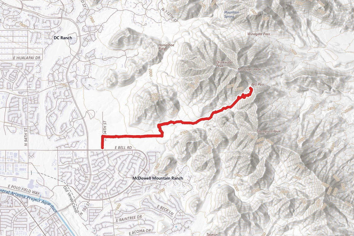 Levee Trail to Bell Pass