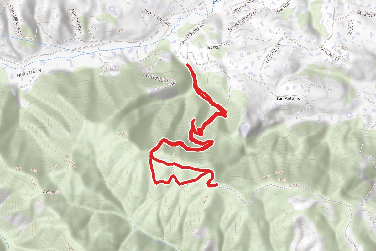 Rhus Ridge to Mary Davey and Chamise Loop Trail